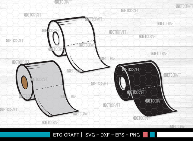 Toilet Paper Clipart SVG, Hanging Tissue Paper Svg, Tissue Paper Svg, Toilet Paper Roll Svg, Toilet Svg, Toilet Paper Clipart SVG ETC Craft 
