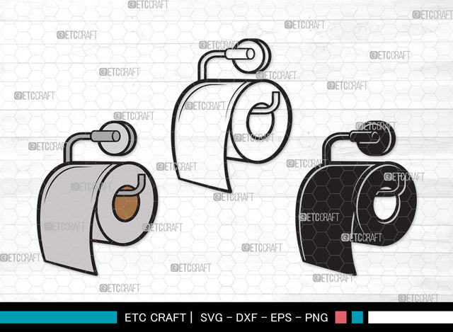 Toilet Paper Clipart SVG, Hanging Tissue Paper Svg, Tissue Paper Svg, Toilet Paper Roll Svg, Toilet Svg, Toilet Paper Clipart SVG ETC Craft 