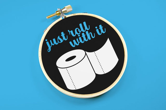 Toilet Paper Just Roll with It SVG SVG Designed by Geeks 