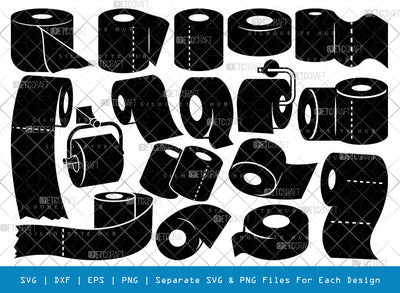 Toilet Paper SVG, Tissue Silhouette, Bathroom Svg, Tissue Svg, Toilet Tissue Svg, Paper Towels Svg, Toilet Roll Svg, Tissue Bundle SVG ETC Craft 