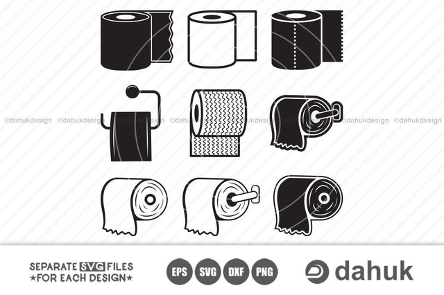 Toilet Paper svg, Toilet Paper, Paper svg, Toilet Paper svg monogram, Eps, Dxf, Silhouette, Png, digital art,clipart SVG dahukdesign 