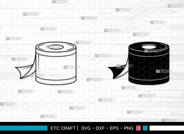Toilet Paper SVG, Toilet Paper Roll Svg, Toilet Svg, Hanging Tissue Paper Svg, Toilet Paper SVG ETC Craft 
