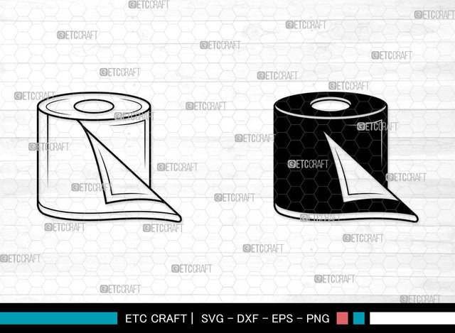 Toilet Paper SVG, Toilet Paper Roll Svg, Toilet Svg, Hanging Tissue Paper Svg, Toilet Paper SVG ETC Craft 