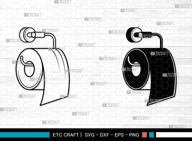 Toilet Paper SVG, Toilet Paper Roll Svg, Toilet Svg, Hanging Tissue Paper Svg, Toilet Paper SVG ETC Craft 
