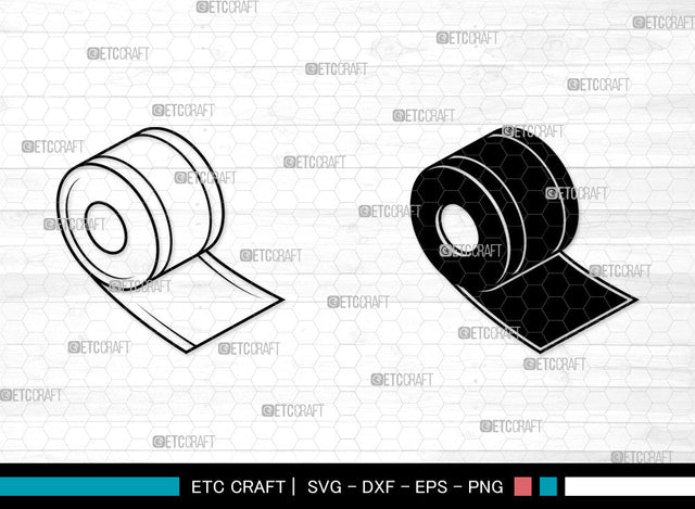 Toilet Paper SVG, Toilet Paper Roll Svg, Toilet Svg, Hanging Tissue Paper Svg, Toilet Paper SVG ETC Craft 