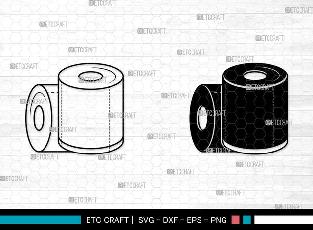 Toilet Paper SVG, Toilet Paper Roll Svg, Toilet Svg, Hanging Tissue Paper Svg, Toilet Paper SVG ETC Craft 