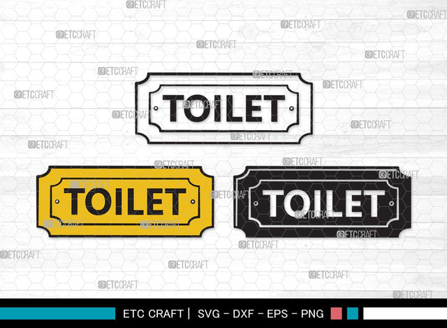 Toilet Sign SVG | Bathroom Sign Svg | Restroom Sign Svg | Bathroom Svg | Toilet Sign Clipart SVG ETC Craft 