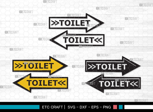 Toilet Sign SVG | Bathroom Sign Svg | Restroom Sign Svg | Bathroom Svg | Toilet Sign Clipart SVG ETC Craft 