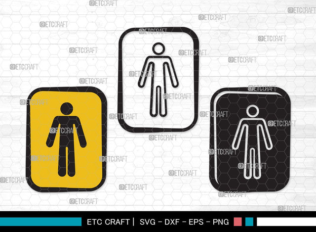 Toilet Sign SVG | Bathroom Sign Svg | Restroom Sign Svg | Bathroom Svg | Toilet Sign Clipart SVG ETC Craft 