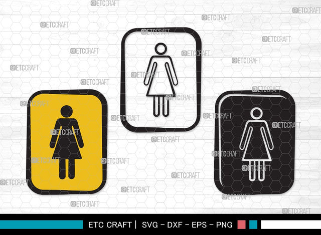 Toilet Sign SVG | Bathroom Sign Svg | Restroom Sign Svg | Bathroom Svg | Toilet Sign Clipart SVG ETC Craft 