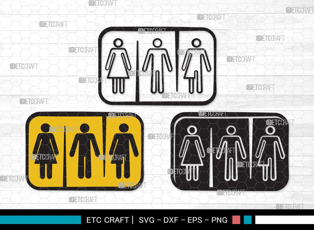 Toilet Sign SVG | Bathroom Sign Svg | Restroom Sign Svg | Bathroom Svg | Toilet Sign Clipart SVG ETC Craft 