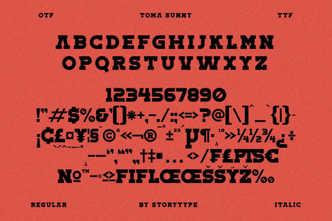 Toma Sunny Typeface Font Storytype Studio 
