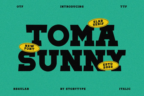 Toma Sunny Typeface Font Storytype Studio 