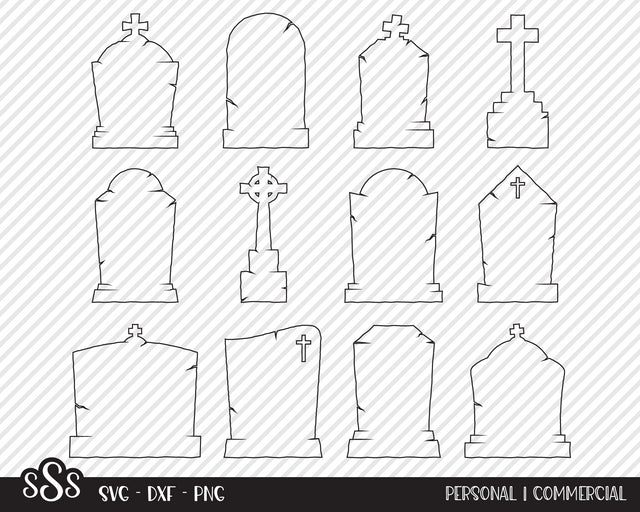Tombstone Bundle | Halloween SVG SVG Texas Southern Cuts 