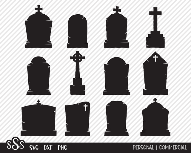 Tombstone Bundle | Halloween SVG SVG Texas Southern Cuts 