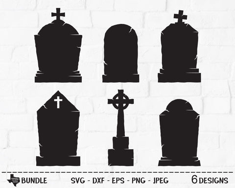 Tombstone Bundle | Halloween SVG SVG Texas Southern Cuts 