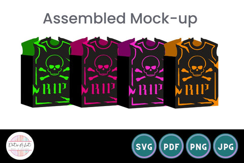 Tombstone Halloween Treat Boxes SVG Dots-A-Lot 