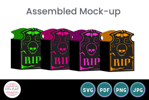 Tombstone Halloween Treat Boxes SVG Dots-A-Lot 