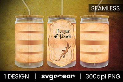Tongue of Lizard Can Glass PNG Sublimation SvgOcean 