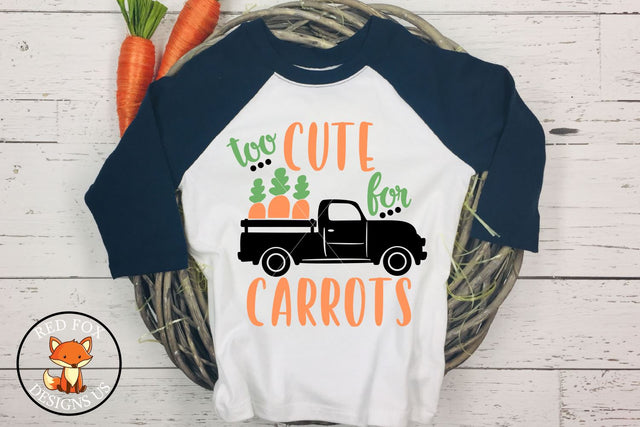 Too Cute For Carrots SVG | Carrot | SVG PNG DXF SVG RedFoxDesignsUS 