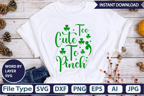 Too Cute To Pinch SVG Cut File SVGs,Quotes and Sayings,Food & Drink,On Sale, Print & Cut SVG DesignPlante 503 