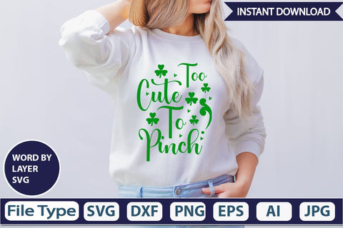 Too Cute To Pinch SVG Cut File SVGs,Quotes and Sayings,Food & Drink,On Sale, Print & Cut SVG DesignPlante 503 