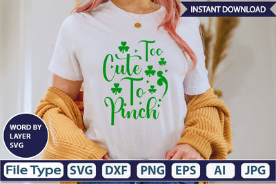 Too Cute To Pinch SVG Cut File SVGs,Quotes and Sayings,Food & Drink,On Sale, Print & Cut SVG DesignPlante 503 