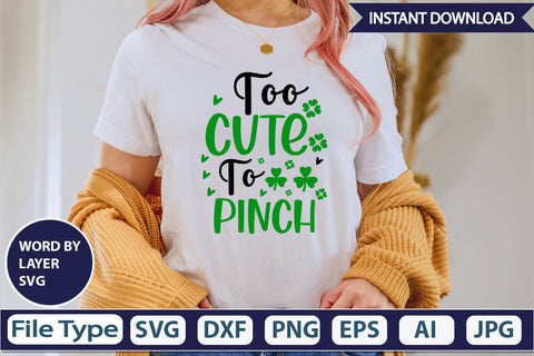 Too Cute To Pinch SVG Cut File SVGs,Quotes and Sayings,Food & Drink,On Sale, Print & Cut SVG DesignPlante 503 