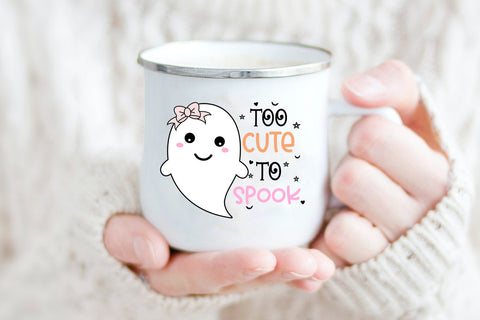 Too Cute To Spook Halloween Sublimation I Pink Halloween PNG Sublimation Happy Printables Club 