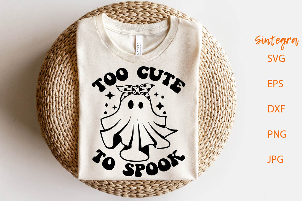 Too Cute To Spook SVG, Halloween Ghost Svg Free For Commercial Use - So ...