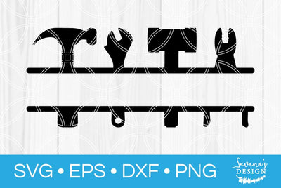 Tool Split Monogram SVG SavanasDesign 