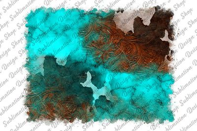 Tooled Leather Cowhide Background Png, Distressed Background Png, Turquoise Background Png, Western Background Png, Sublimation Background Sublimation SublimationDesignShop 