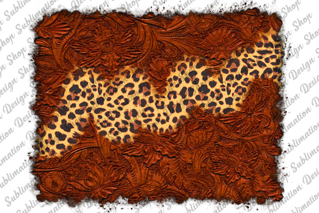 Tooled Leather Leopard Background Png, Distressed Background Png, Leopard Background Png, Western Background Png, Sublimation Design PNG Sublimation SublimationDesignShop 