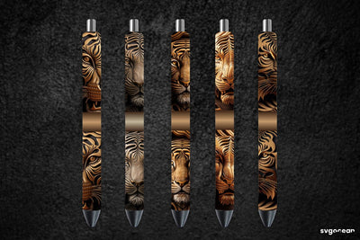 Tooled Leather Tiger Pen Wraps | Sublimation Bundle SVG SvgOcean 