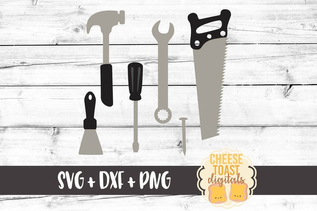 Tools Bundle - Hammer - Nail - Wrench - Saw - Screwdriver - Scraper SVG Cheese Toast Digitals 