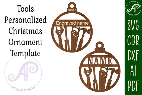 Tools Christmas Ornament SVG laser cut SVG APInspireddesigns 