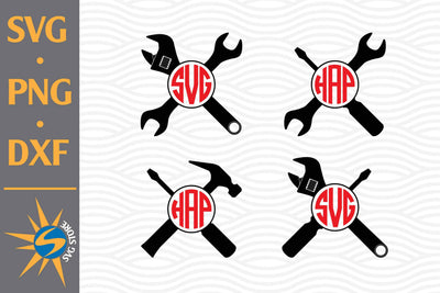 Tools Crossed Monogram SVG, PNG, DXF Digital Files Include SVG SVGStoreShop 