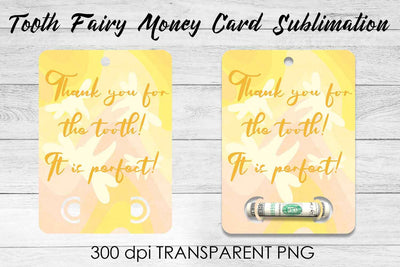 Tooth Fairy Money Card PNG Design | Fairy Money Holder | Tooth Fairy PNG Sublimation Fly Design 