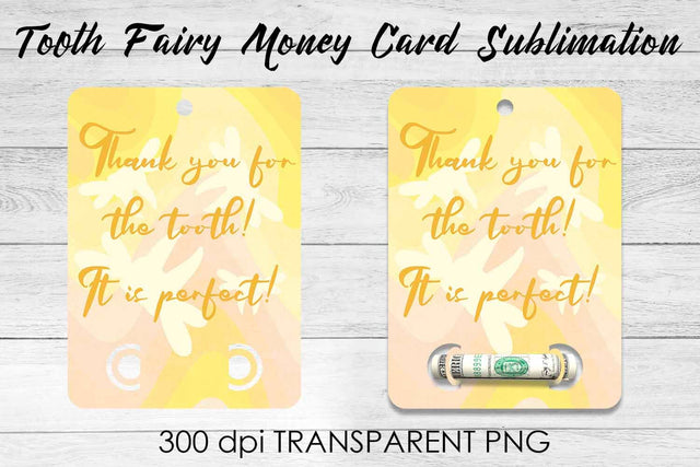 Tooth Fairy Money Card PNG Design | Fairy Money Holder | Tooth Fairy PNG Sublimation Fly Design 