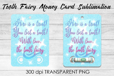 Tooth Fairy Money Card PNG Design | Fairy Money Holder | Tooth Fairy PNG Sublimation Fly Design 
