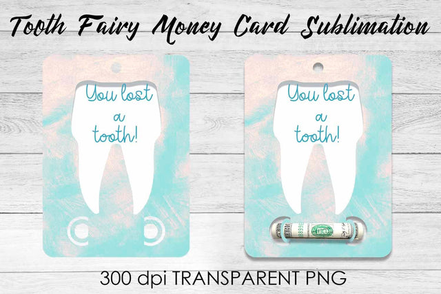 Tooth Fairy Money Card PNG Design | Fairy Money Holder | Tooth Fairy PNG Sublimation Fly Design 