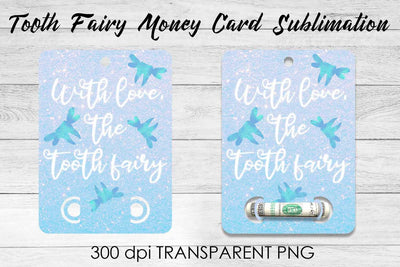 Tooth Fairy Money Card PNG Design | Fairy Money Holder | Tooth Fairy PNG Sublimation Fly Design 