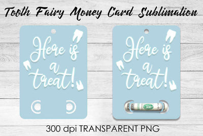 Tooth Fairy Money Card PNG Design | Fairy Money Holder | Tooth Fairy PNG Sublimation Fly Design 