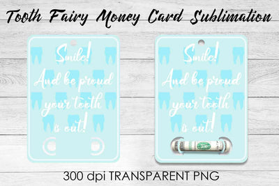 Tooth Fairy Money Card PNG Design | Fairy Money Holder | Tooth Fairy PNG Sublimation Fly Design 