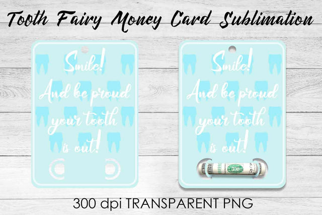 Tooth Fairy Money Card PNG Design | Fairy Money Holder | Tooth Fairy PNG Sublimation Fly Design 