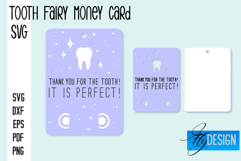 Tooth Fairy Money Card SVG Bundle | Tooth Fairy SVG Design | Fairy Money Card SVG Quotes SVG Fly Design 