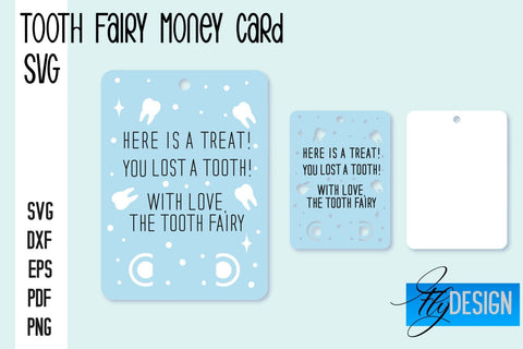 Tooth Fairy Money Card SVG Bundle | Tooth Fairy SVG Design | Fairy Money Card SVG Quotes SVG Fly Design 