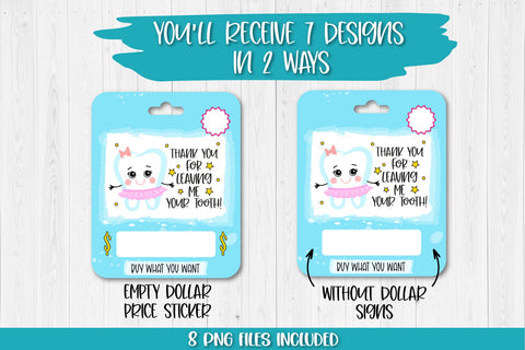 Tooth Fairy Money Gift | Tooth Fairy Card PNG Designs Sublimation TatiStudio 