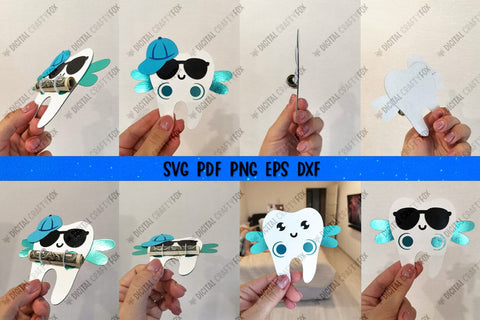 Tooth Fairy Money Holder SVG | Money Card Template Bundle 3D Paper Digital Craftyfox 