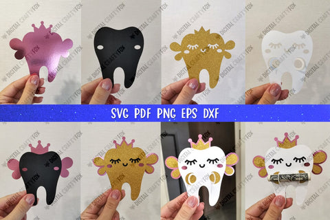 Tooth Fairy Money Holder SVG | Money Card Template Bundle 3D Paper Digital Craftyfox 